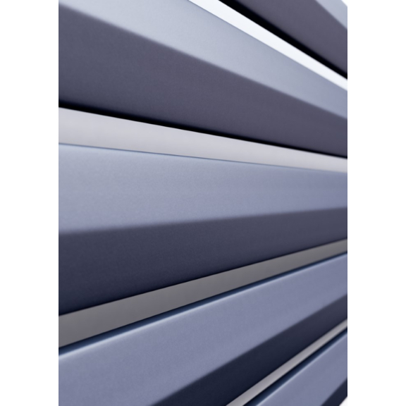 TERMA Aero H dizajnový radiátor farba Blueberry detail