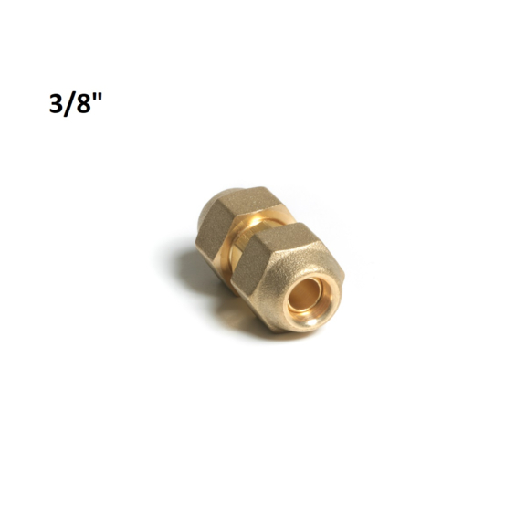 Mosadzná spojka s maticami 3/8"