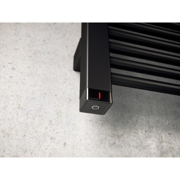 TERMA Mike ONE dizajnový radiátor 1335x530 Soft 9005 so zabudovaným vykurovacím prvkom