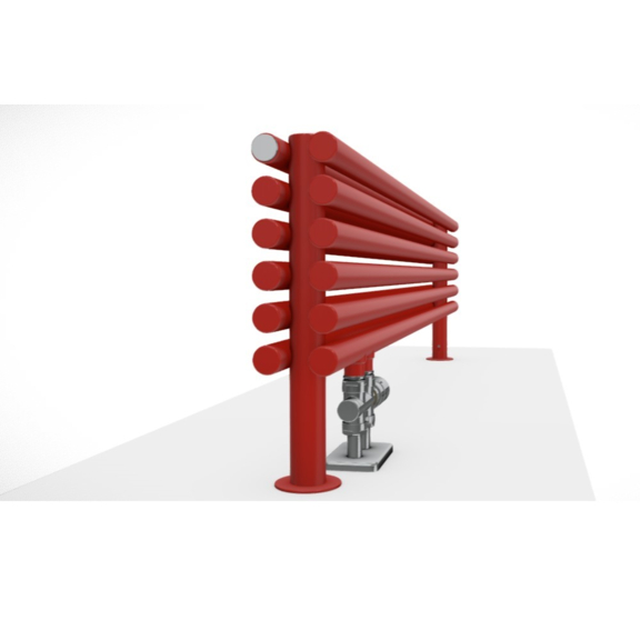 TERMA Tune HSD dizajnový radiátor pod okno 390x1400 RAL3020 detail