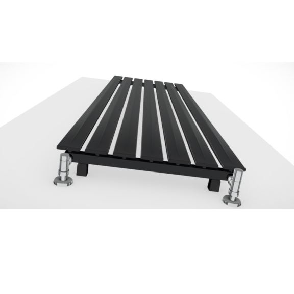 TERMA Pier dizajnový radiátor 1800x580 farba Metallic Black detail