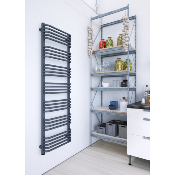 TERMA Alex ONE dizajnový radiátor 1580x500 farba Modern Grey inšpirácie - kuchyňa