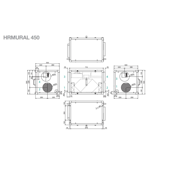 Lemmens Mural PX 450 - nákres