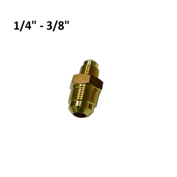Mosadzná redukčná spojka 1/4" - 3/8"
