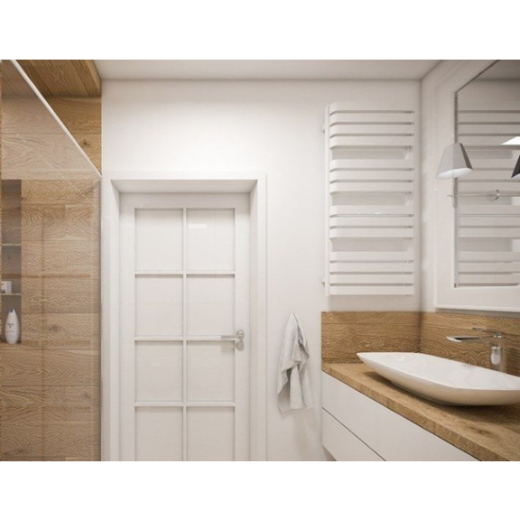 TERMA Warp T ONE dizajnový radiátor RAL9016 - do kúpeľne