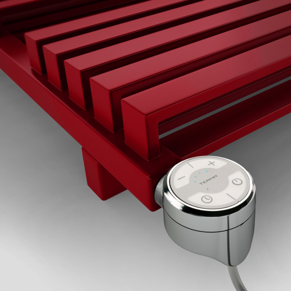 TERMA Quadrus Bold elektrický kúpeľňový radiátor 1185x450 farba RAL3003 - elektrický