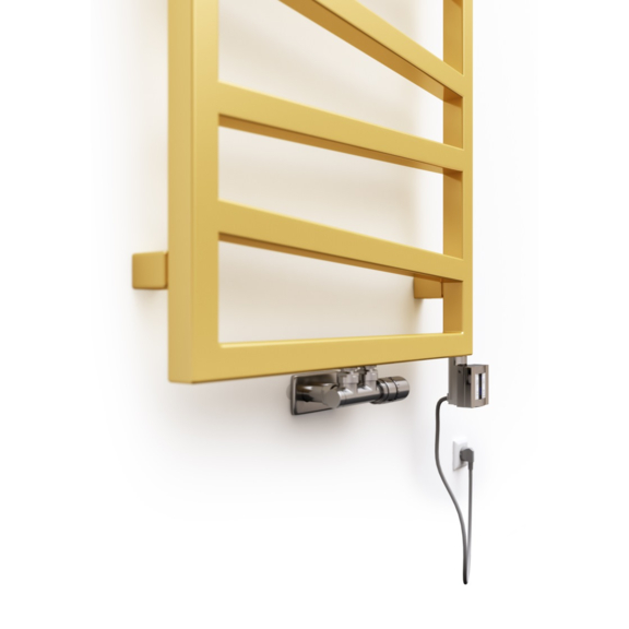 TERMA Zigzag elekrický kúpeľňový radiátor - farba Gold Gloss - detail
