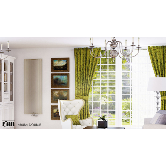 ISAN Aruba Double vertikálny radiátor - RAL 9001