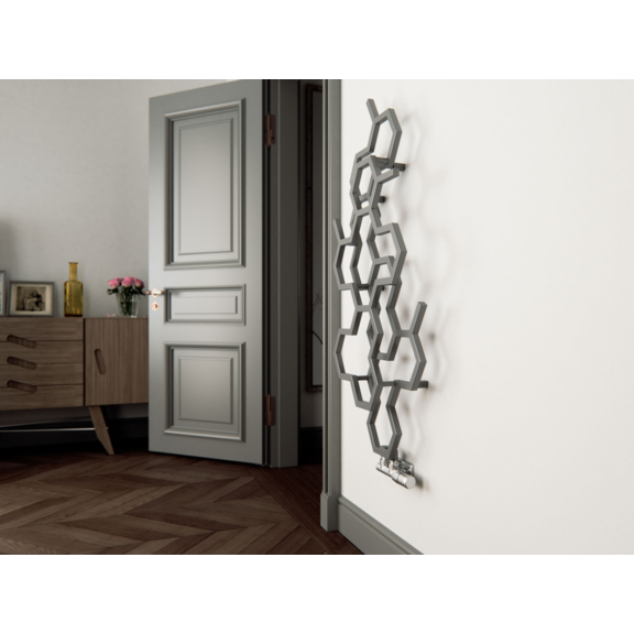 TERMA Hex dizajnový radiátor RAL7042