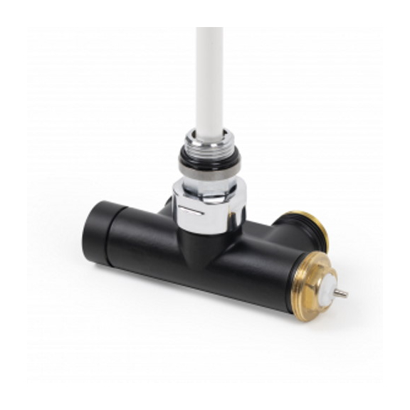 Terma ľavý uhlový ventil s ponornou trubicou Čierny matný