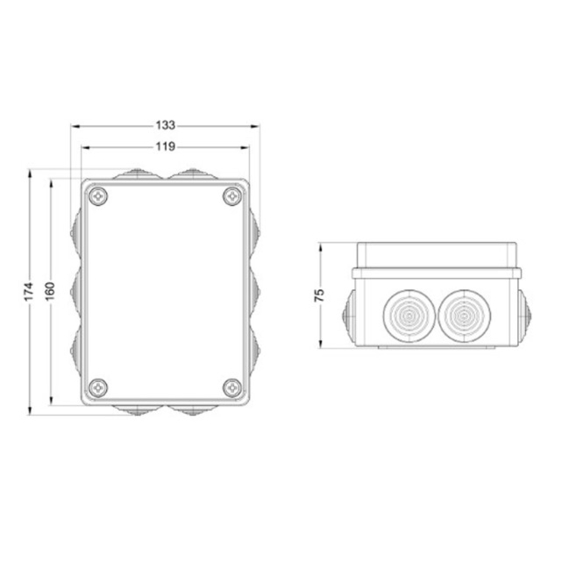Systemair RMK modul - Rozmery