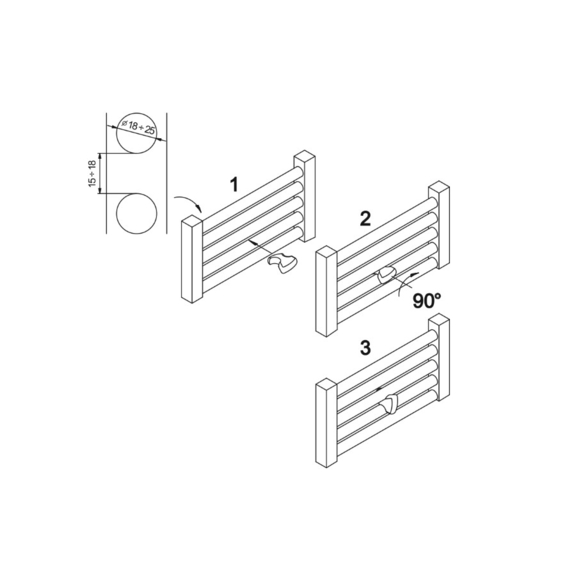 TERMA Háčik Yo montáž
