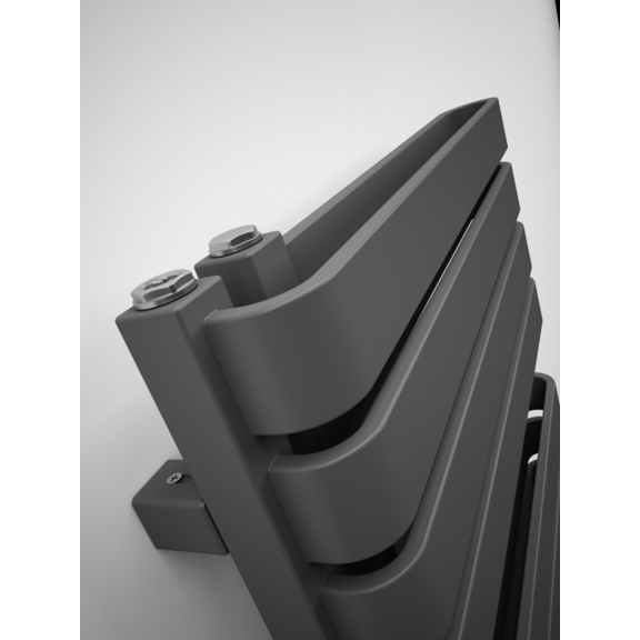 TERMA Warp S dizajnový radiátor 1110x500 farba Salt and Pepper - detail