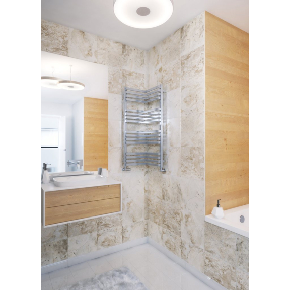 TERMA incorner rohový radiátor - v interiéri