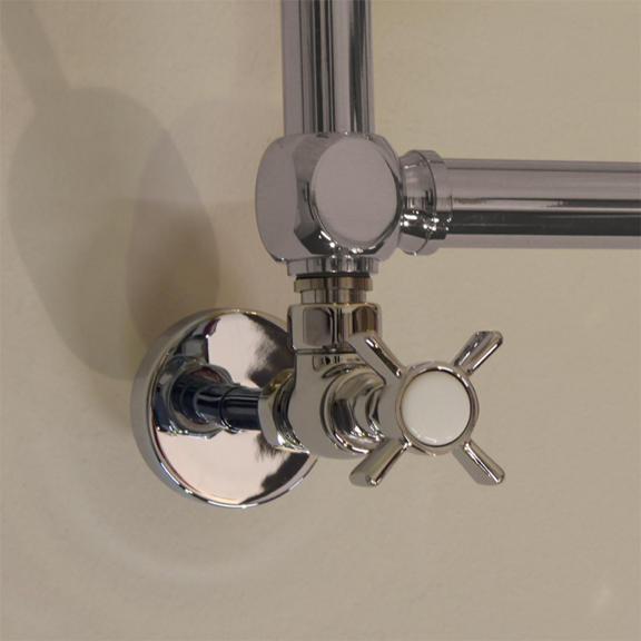 IRSAP Minuette chrómový kúpeľňový radiátor - dekoratívne detaily