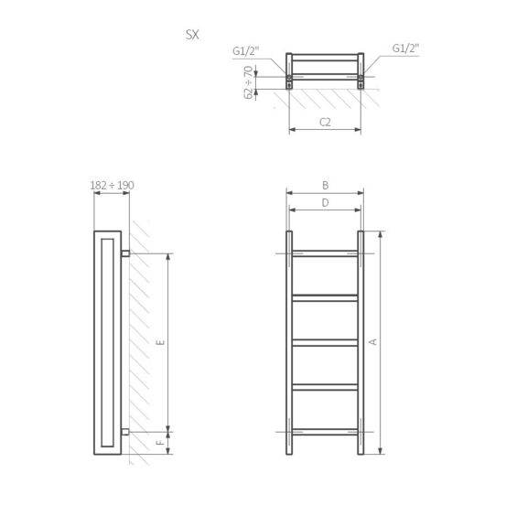 Terma Stand schema - technický nákres