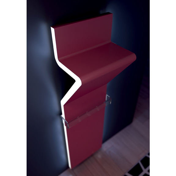 IRSAP Tratto dizajnový radiátor 1600x450 farba Flame Red