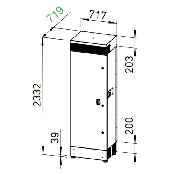 Helios AirPal 1200U čistička vzduchu - rozmery