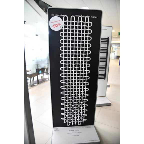 TERMA PLC V vodný dizajnový radiátor - showroomový radiátor