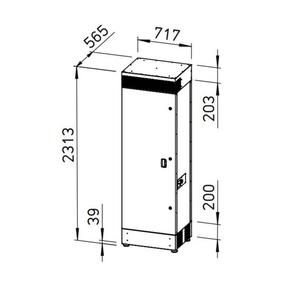 Helios AirPal 1750H čistička vzduchu - rozmery