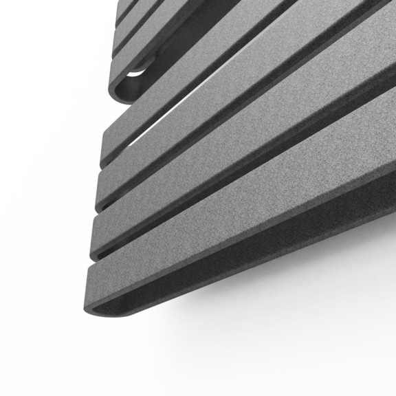 TERMA Warp S dizajnový radiátor 1110x500 farba Salt and Pepper - detail