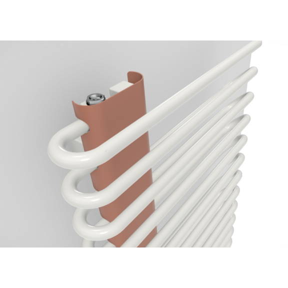 TERMA Michelle elektrický dizajnový radiátor 1200x500 farba RAL9010 a Copper - detail