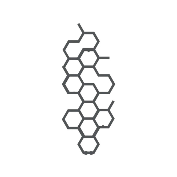 Terma Hex vertikálny dizajnový radiátor Metallic Black
