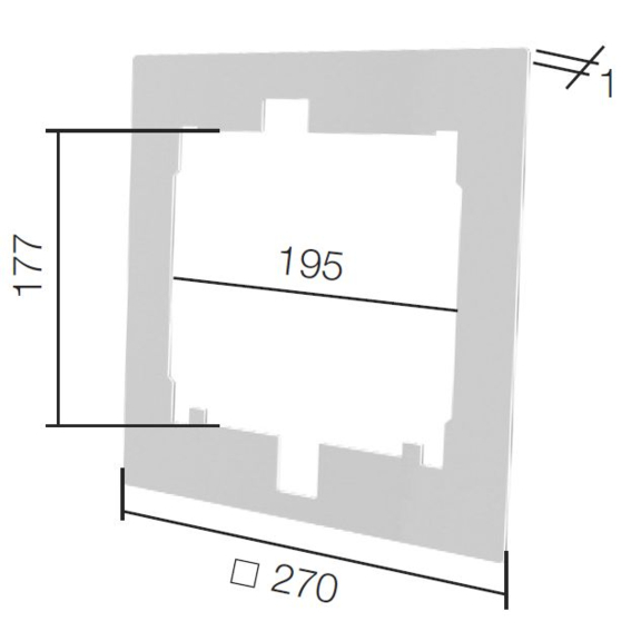 Helios ELS-PB krycí rámček - rozmery