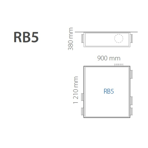 Atrea DUPLEX RB5 800/430 rekuperačná jednotka - rozmery