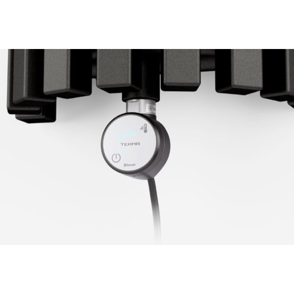 TERMA Triga AN E dizajnový radiátor 1700x280 farba Metallic Black veľky detail