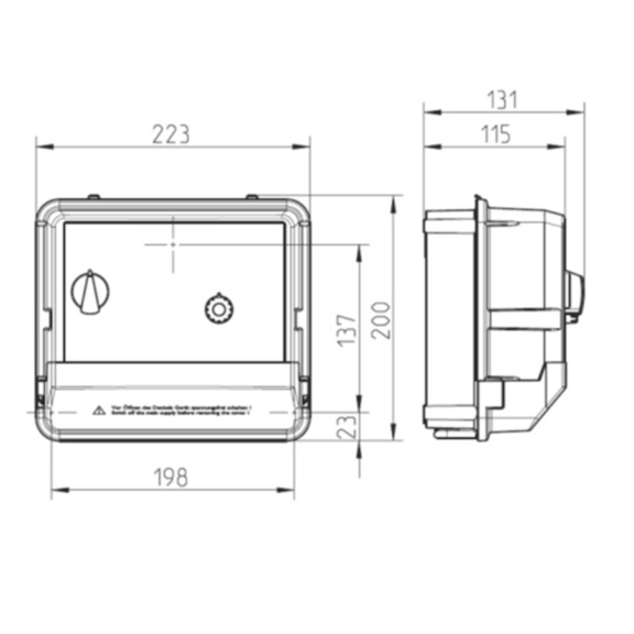 Systemair RETP 6 regulátor pre kruhové ventilátory - rozmery