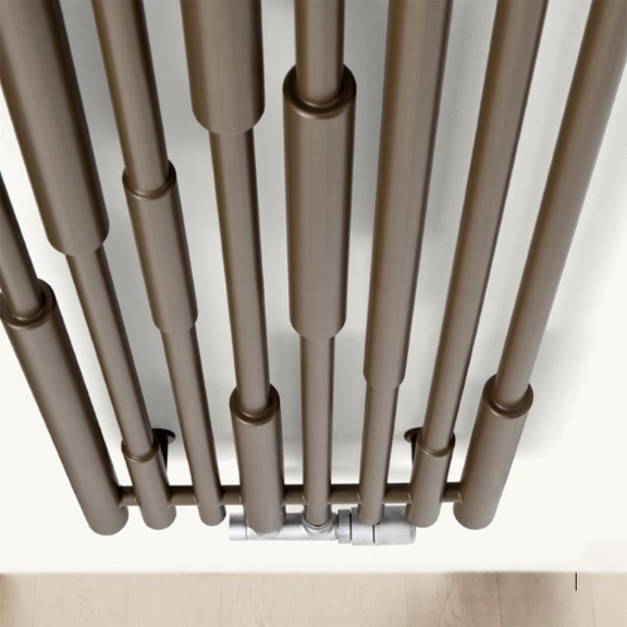 TERMA Cane dizajnový radiátor  -farba African Bronze detail - profily radiátora