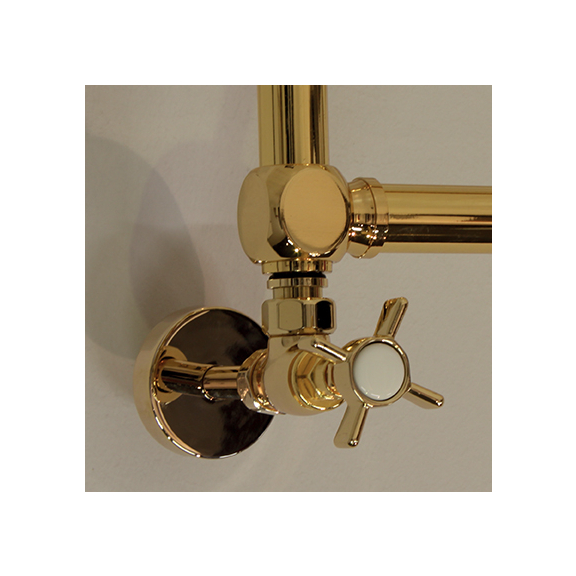 IRSAP Minuette chrómový kúpeľňový radiátor detail - zlato