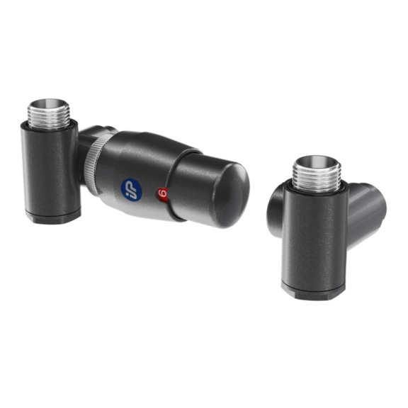 INSTAL-PROJEKT Z16 Termostatická uhlová sada s možnosťou kombinovaného pripojenia - graphite