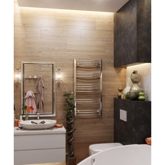 TERMA Jade M kúpeľňový radiátor 753x500 farba Chróm - v interiéri