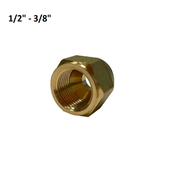 Mosadzná redukčná matica 1/2" - 3/8"