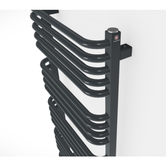 TERMA Alex ONE dizajnový radiátor 1140x600 farba Modern Grey zboku