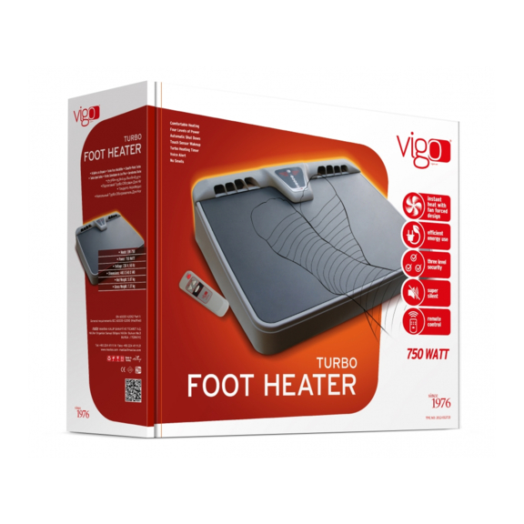 Vigo EMI Turbo ohrievač nôh - balenie