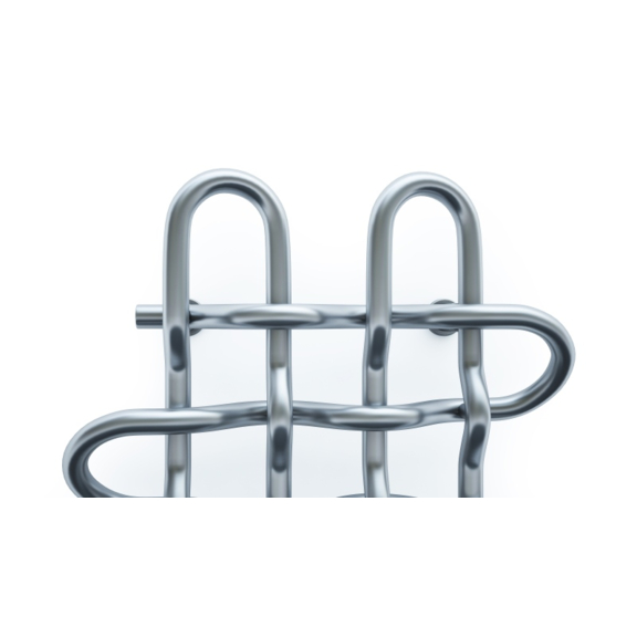 TERMA PLC V dizajnový radiátor 1580x263 farba Chrome Effect detail - profily