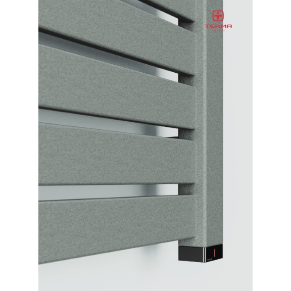 TERMA Mantis ONE dizajnový radiátor 860x440 farba Salt and Pepper detail