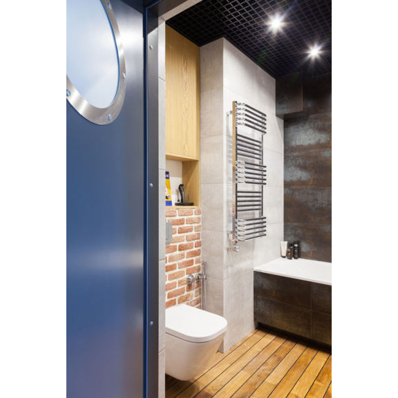 TERMA Pola elektrický kúpeľňový radiátor - farba chróm - interiér