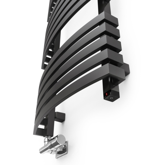 TERMA Kioto One dizajnový radiátor 1185x480 - farba RAL 7022 detail