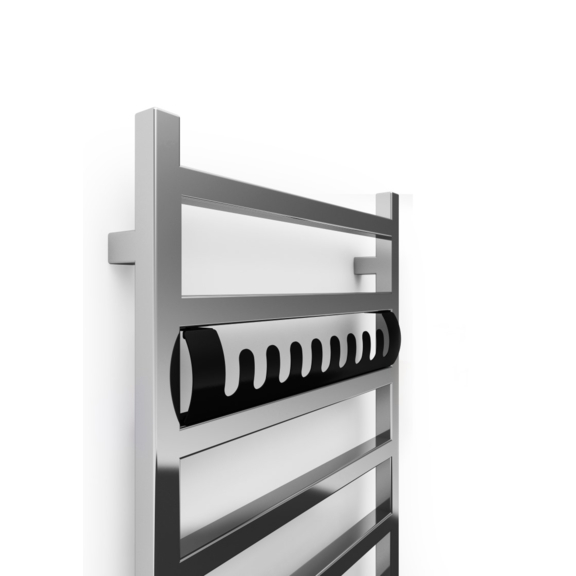 TERMA Simple One dizajnový radiátor 960x500 FARBA Chrome - dizajnový vešiak- detail