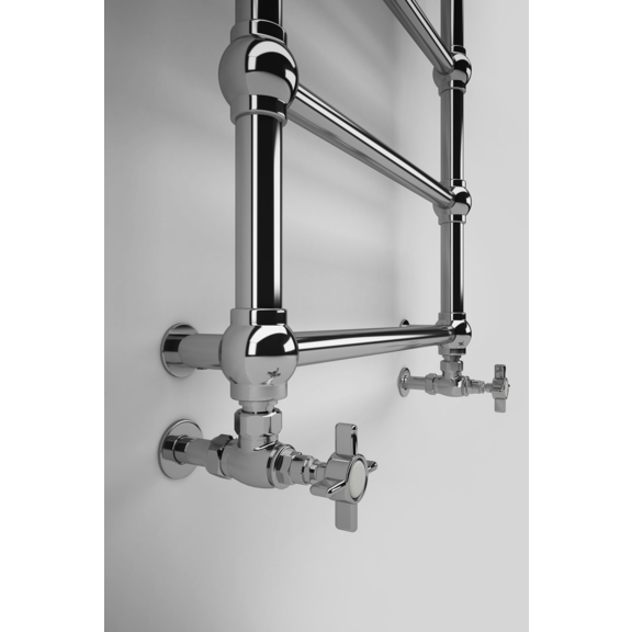 TERMA Retro dizajnový radiátor 800x504 Chróm Detail