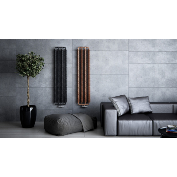 TERMA Ribbon V retro radiátor 1720x390 farba Copper/Metallic Black