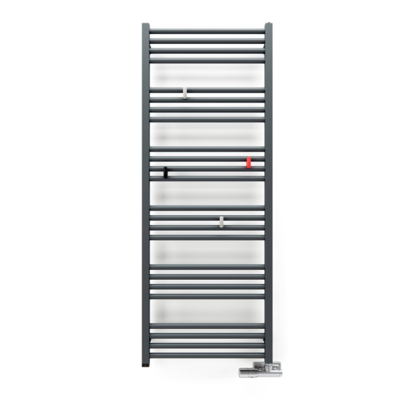 TERMA Fiona One kúpeľňový radiátor 1380x530 farba Modern Grey - háčiky Yo
