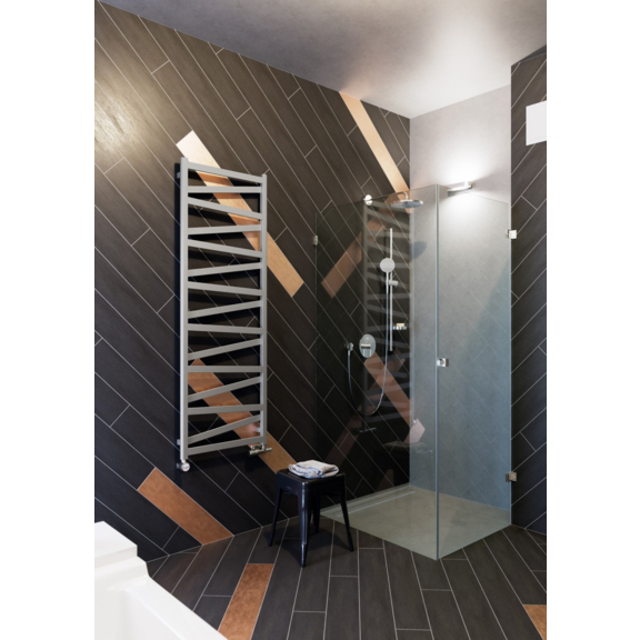 TERMA Vipera dizajnový radiátor 1710x600 farba Silver Matt