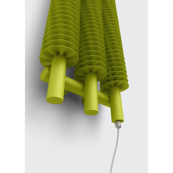 TERMA Ribbon V E dizajnový radiátor 1800x290 farba Green Apple Detail