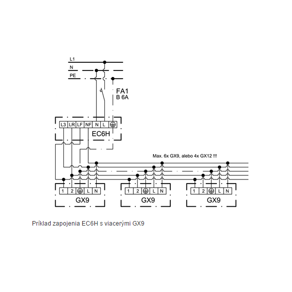Xpelair EC6H regulátor - schéma zapojenia