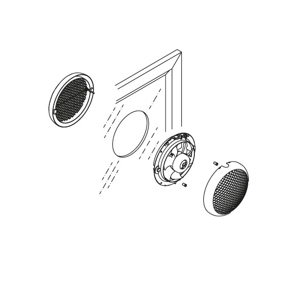 Okenný ventilátor HCM 150 - ukážka montáže
